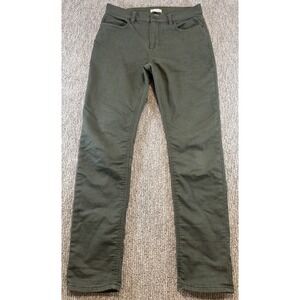 Sun + Stone Mens Green Chino Pants 31x32 Casual Stretch Comfort 5 Pocket